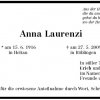 Laurenzi Anna 1916-2009Todesanzeige